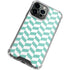 Blue White Chevron iPhone 15 Pro Clear Case